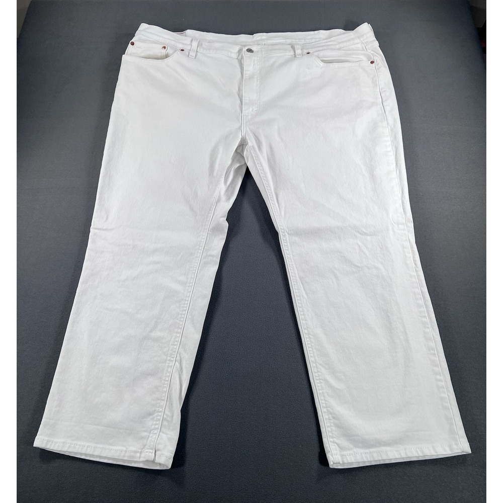 Levi’s 541 Athletic Taper White Jeans Size 50x30 (28.5") Stretch Denim Red Tab